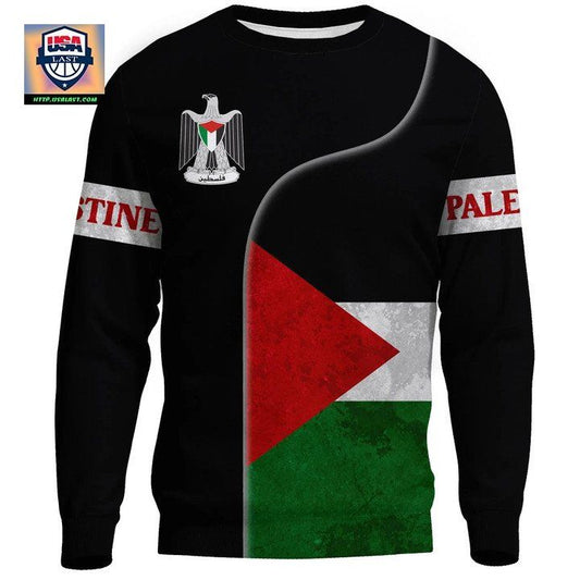Palestine Flag Sweater ? Coat Of Arms A31 ? Usalast