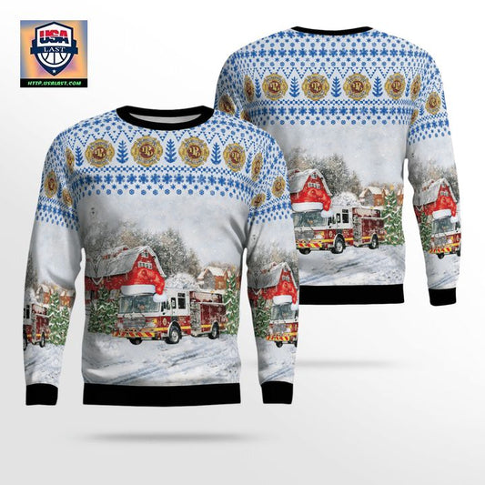 Palmerton Pennsylvania Palmerton Fire Department Christmas Sweater 3D ? Usalast