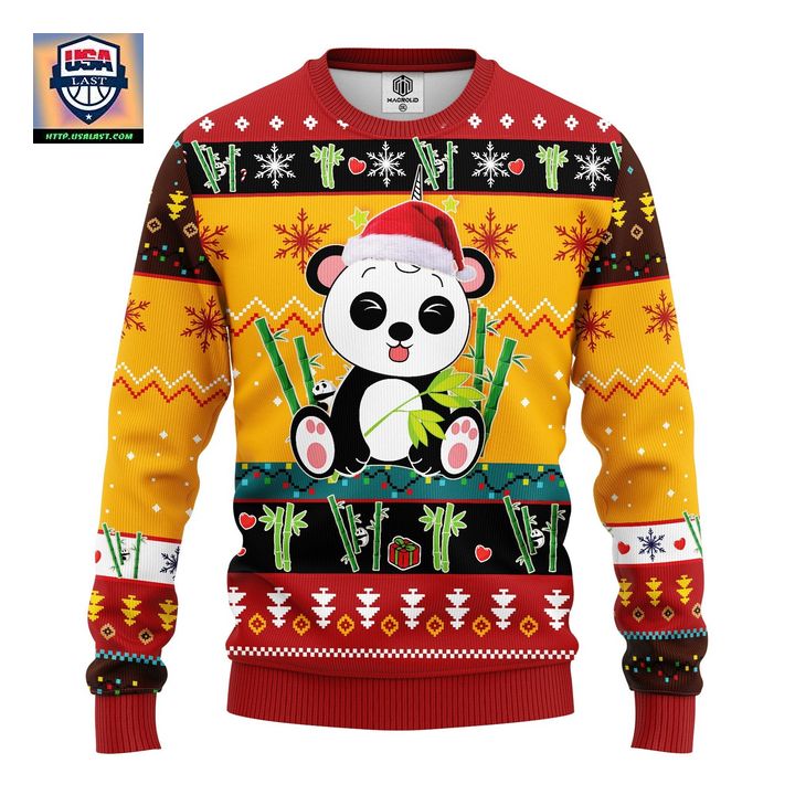 Panda Ugly Christmas Sweater Yellow Amazing Gift Idea Thanksgiving Gift ? Usalast