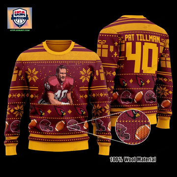 Pat Tillman 40 Arizona Cardinals Nfl Christmas Sweater ? Usalast