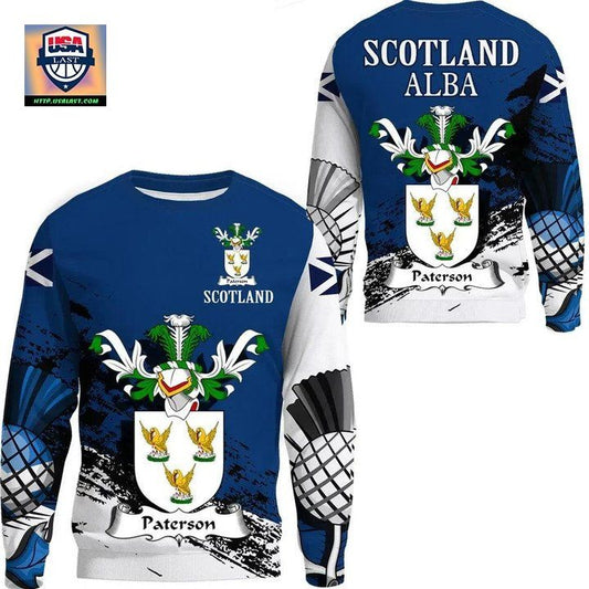 Paterson Scottish Family Crest Scotland Special Sweater A7 ? Usalast