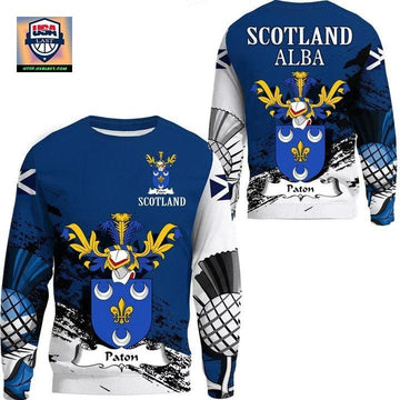 Paton Scottish Family Crest Scotland Special Sweater A7 ? Usalast