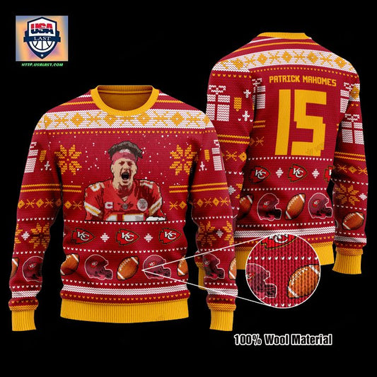 Patrick Mahomes 15 Kansas City Chiefs Nfl Christmas Sweater ? Usalast