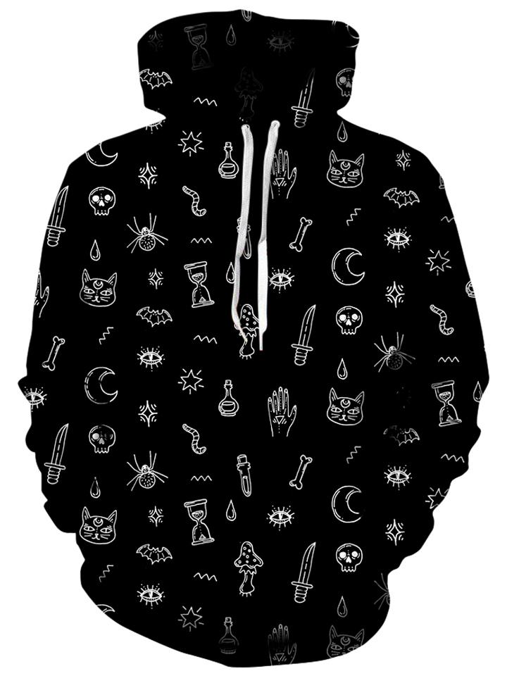 Black Pattern Unisex Hoodie -Moonbestprint