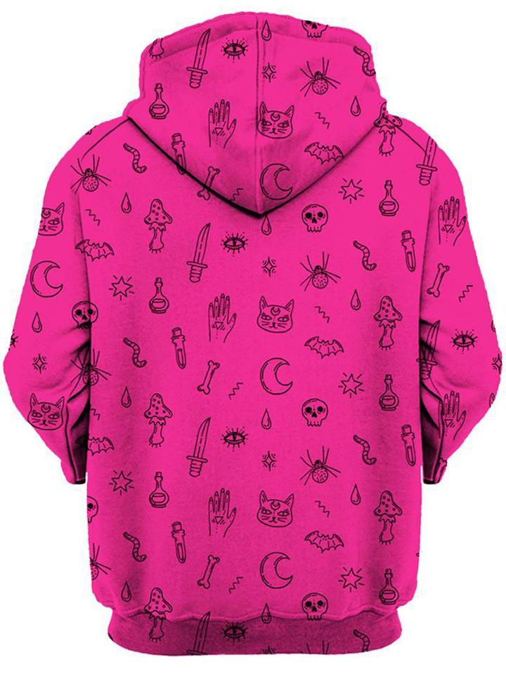 Pink Pattern Unisex Hoodie -Moonbestprint