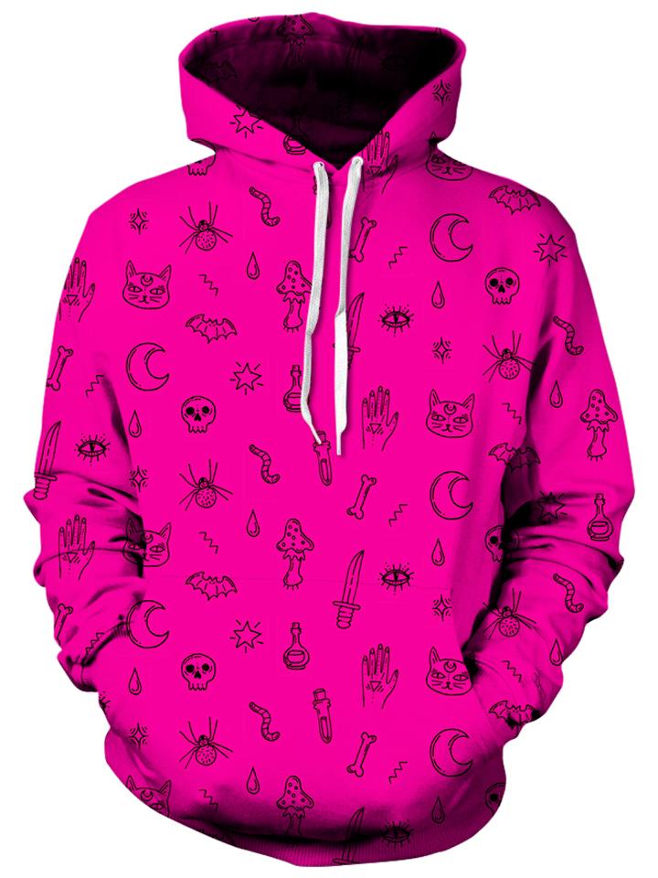 Pink Pattern Unisex Hoodie -Moonbestprint