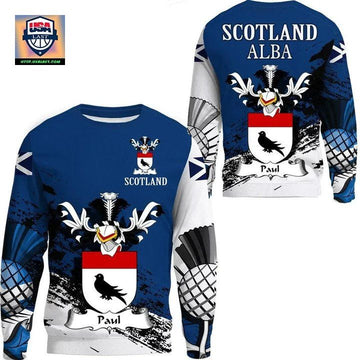 Paul Scottish Family Crest Scotland Special Sweater A7 ? Usalast