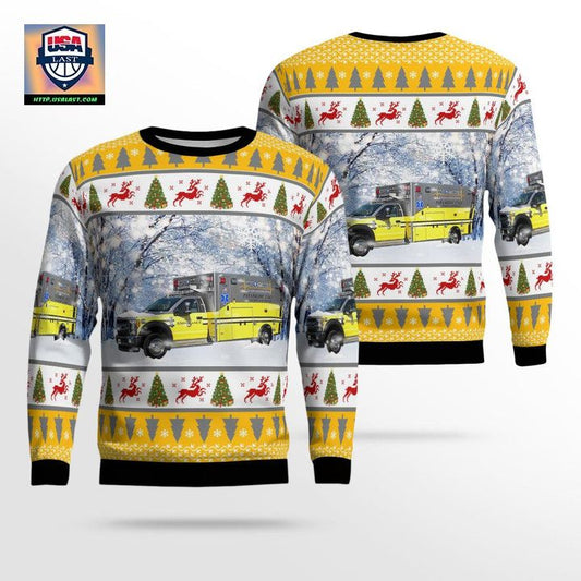 Pembroke New Hampshire Tri-Town Emergency Medical Service Christmas Sweater 3D ? Usalast