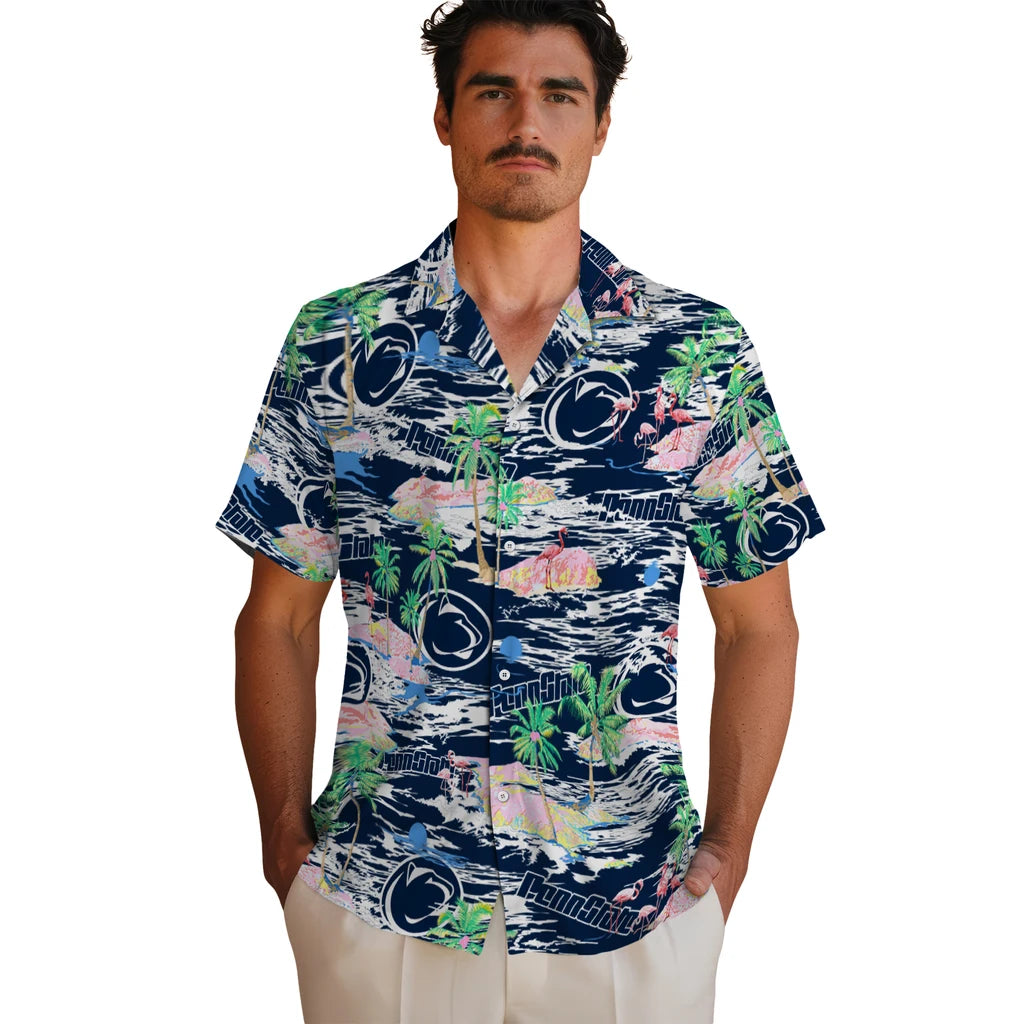 Penn State Nittany Lions Flamingo Retreat 2026 Hawaiian Shirt – Moonbestprint