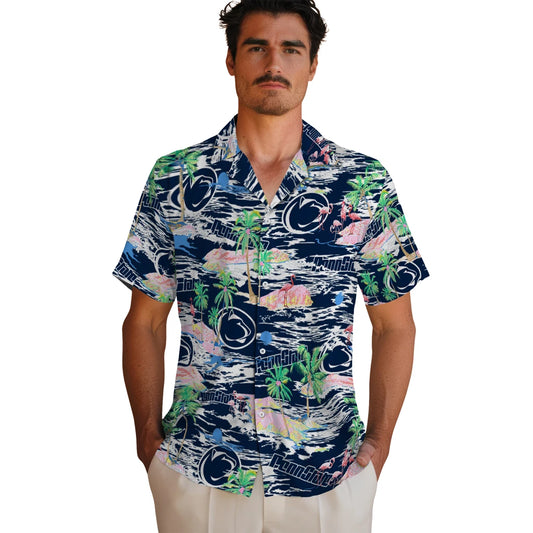 Penn State Nittany Lions Flamingo Retreat 2026 Hawaiian Shirt – Moonbestprint