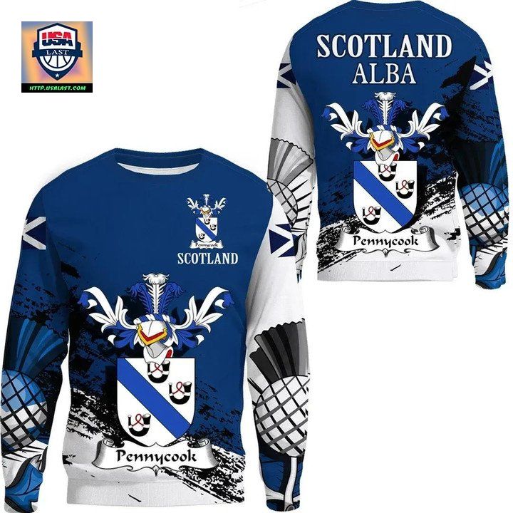 Pennycook Scottish Family Crest Scotland Special Sweater A7 ? Usalast