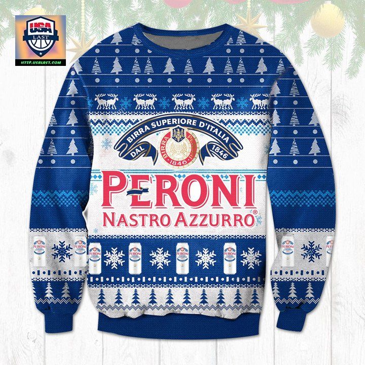 Peroni Nastro Azzurro Beer Ugly Christmas Sweater 2022 ? Usalast