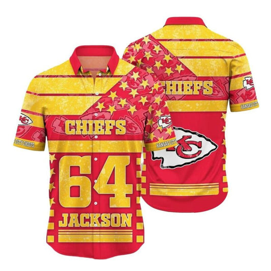 Personalized Kansas City Chiefs Star Graphic Hawaiian Shirt Unisex Gift - Moonbestprint