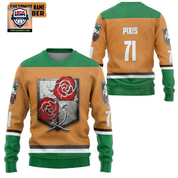 Personalized Attack On Titan The Stationary Guard Ugly Christmas Sweater ? Usalast