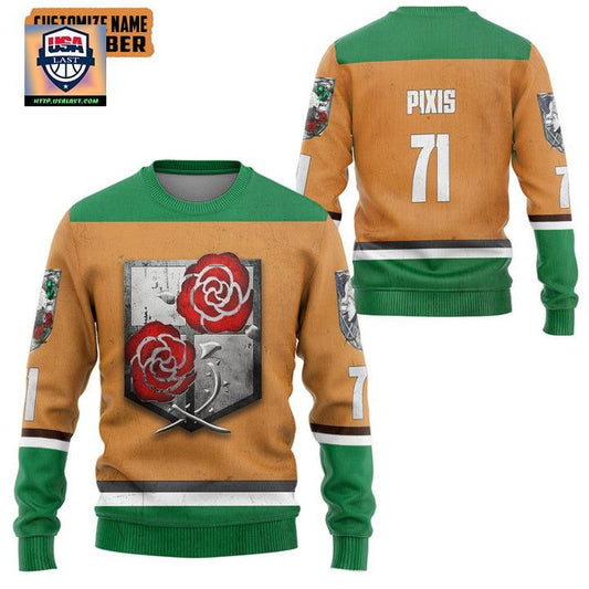 Personalized Attack On Titan The Stationary Guard Ugly Christmas Sweater ? Usalast