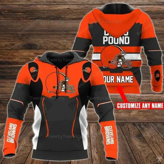 Personalized Cleveland BrownsNFL 3D All Over Print Hoodie -Moonbestprint