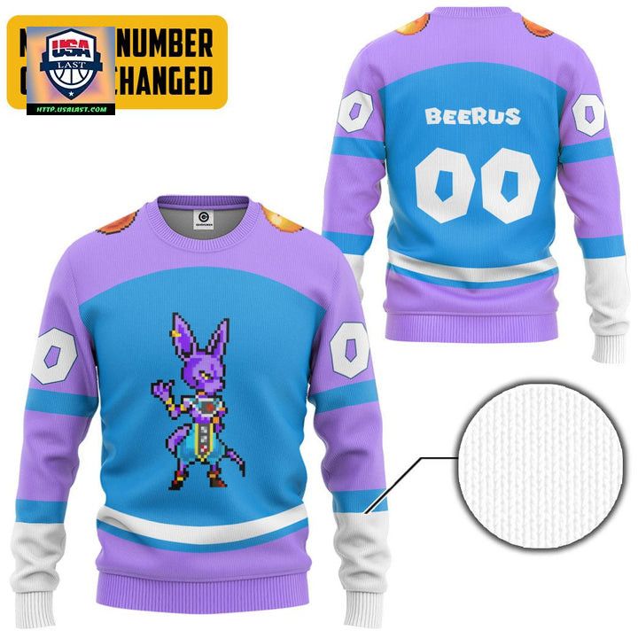 Personalized Dragon Ball Z Pixel Beerus Ugly Christmas Sweater ? Usalast