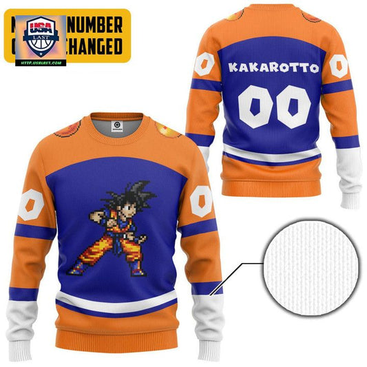 Personalized Dragon Ball Z Pixel Goku Ugly Christmas Sweater ? Usalast