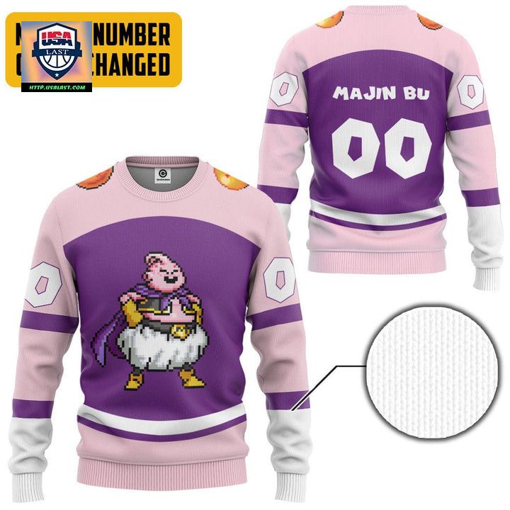 Personalized Dragon Ball Z Pixel Majin Buu Ugly Christmas Sweater ? Usalast