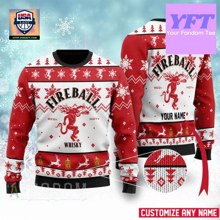 Personalized Fireball Xmas 3d Ugly Christmas Sweater ? Usalast