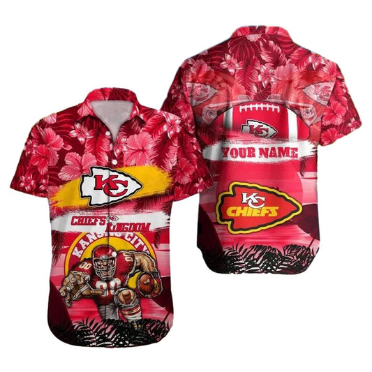 Personalized Kansas City Chiefs Warrior Graphic Hawaiian Shirt Unisex Gift - Moonbestprint