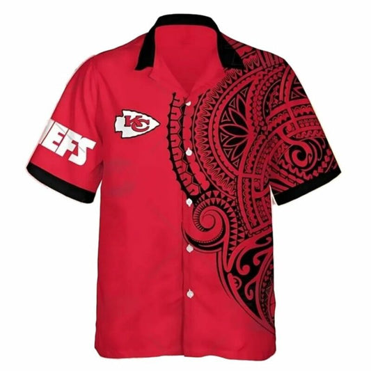 Personalized Kansas City Chiefs Polynesian Pride Graphic Hawaiian Shirt - Moonbestprint