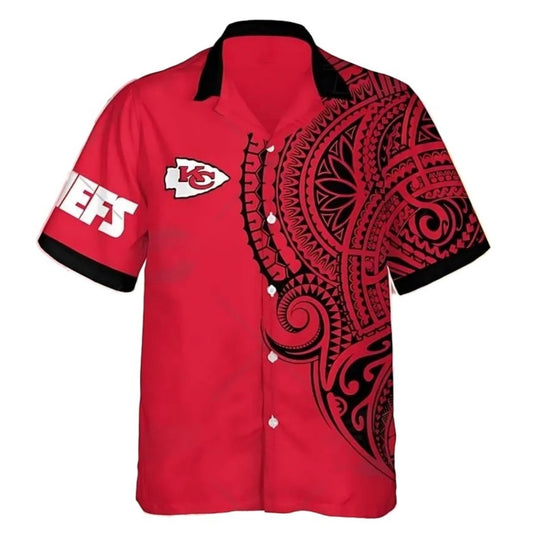 Personalized Kansas City Chiefs Polynesian Pride Graphic Hawaiian Shirt - Moonbestprint