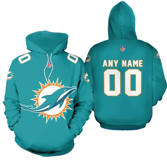 Personalized Miami Dolphins NFL 3D All Over Print Hoodie -Moonbestprint