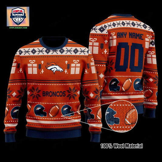 Personalized Nfl Denver Broncos Custom Christmas Sweater ? Usalast