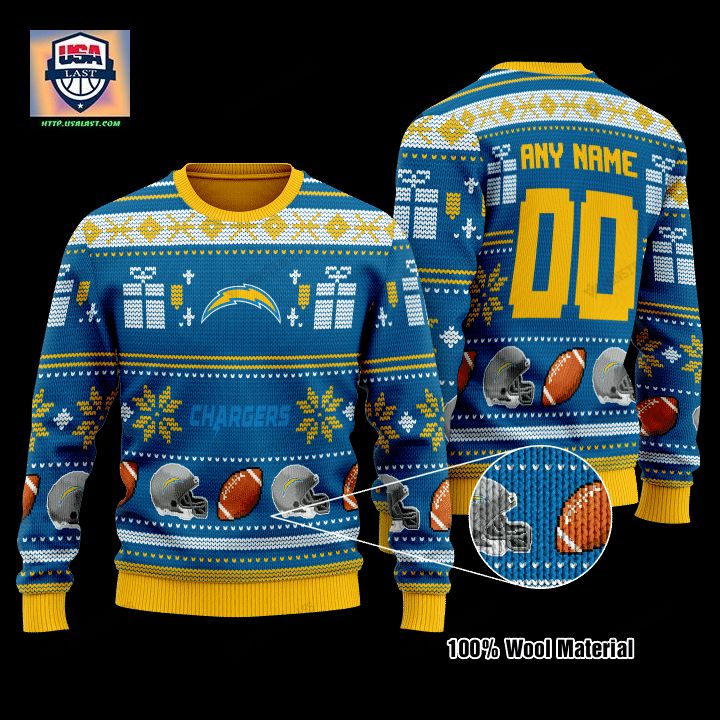 Personalized Nfl Los Angeles Chargers Custom Christmas Sweater ? Usalast