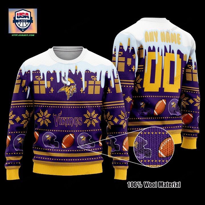 Personalized Nfl Minnesota Vikings Custom Christmas Sweater ? Usalast