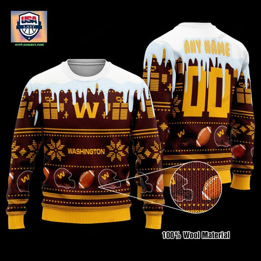 Personalized Nfl Washington Football Team Custom Christmas Sweater ? Usalast