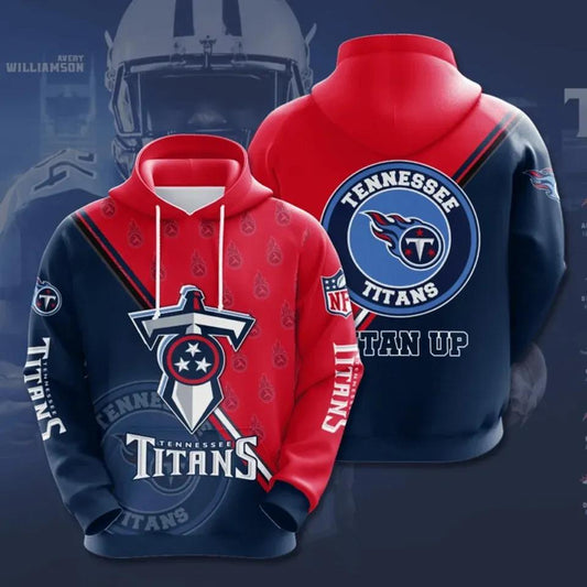 Personalized Tennessee Titans Football Team NFL 3D All Over Print Hoodie -Moonbestprint