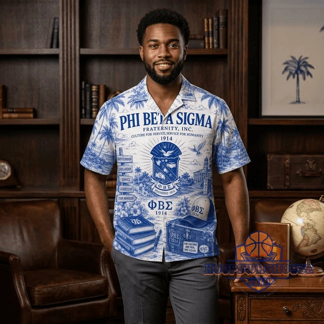 Unisex Phi Beta Sigma Fraternity 1914 Founding Year Toile de Jouy Graphic Hawaiian Shirt for Fans – Moonbestprint