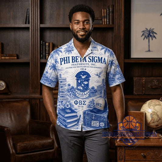 Unisex Phi Beta Sigma Fraternity 1914 Founding Year Toile de Jouy Graphic Hawaiian Shirt for Fans – Moonbestprint