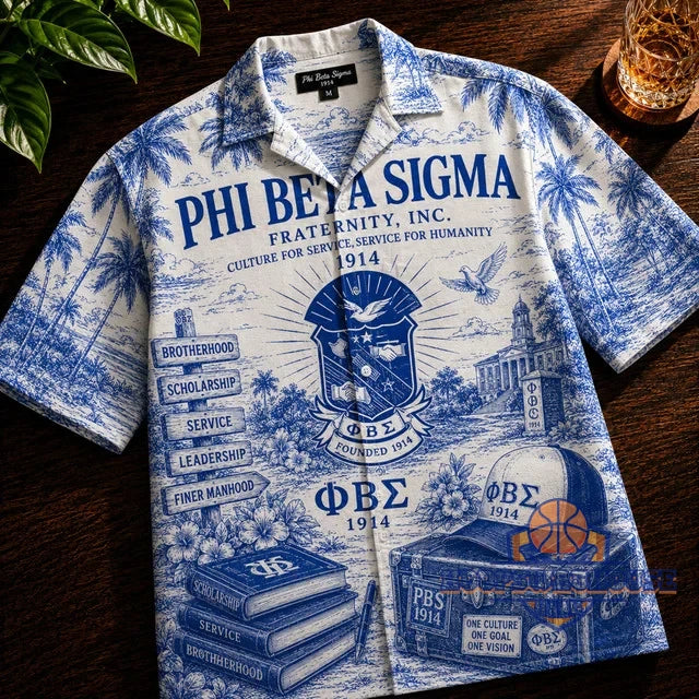 Unisex Phi Beta Sigma Fraternity 1914 Founding Year Toile de Jouy Graphic Hawaiian Shirt for Fans – Moonbestprint