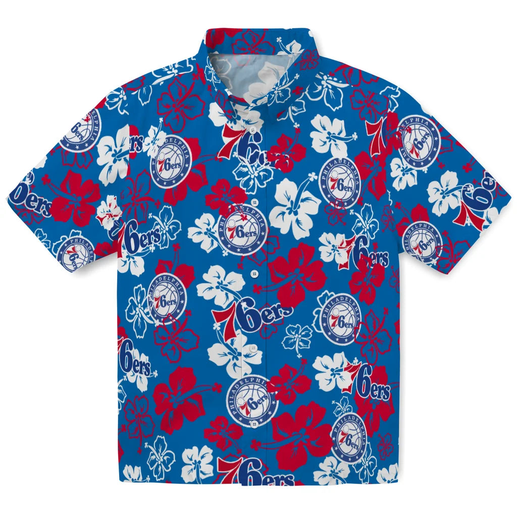 Philadelphia 76ers Hibiscus Bloom Hawaiian Shirt – Moonbestprint