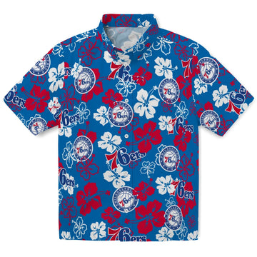 Philadelphia 76ers Hibiscus Bloom Hawaiian Shirt – Moonbestprint