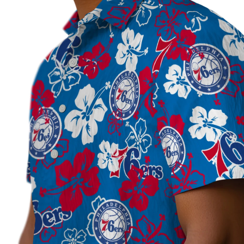 Philadelphia 76ers Hibiscus Bloom Hawaiian Shirt – Moonbestprint