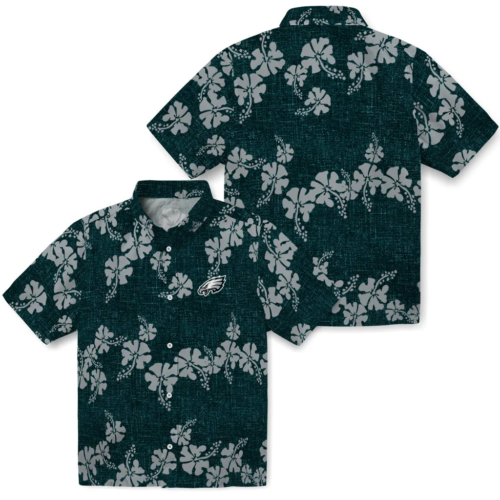 Philadelphia Eagles Hawaiian Shirt - 50th State Flower | Moonbestprint