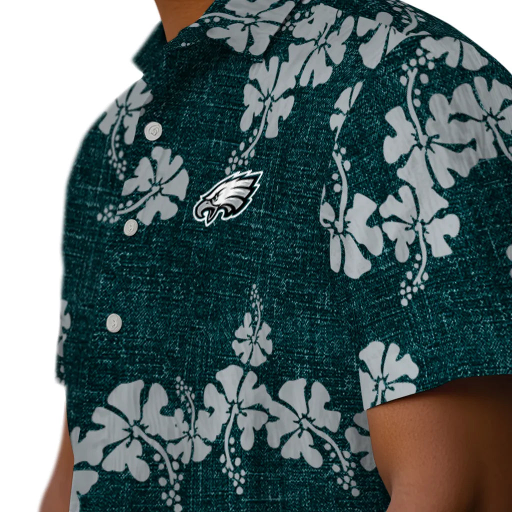Philadelphia Eagles Hawaiian Shirt - 50th State Flower | Moonbestprint