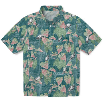 Philadelphia Eagles Hawaiian Shirt - Anthurium Overlay | Moonbestprint