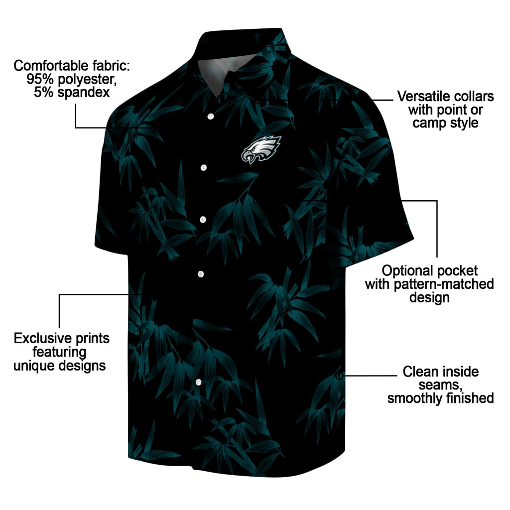 Philadelphia Eagles Hawaiian Shirt - Bamboo Branches | Moonbestprint