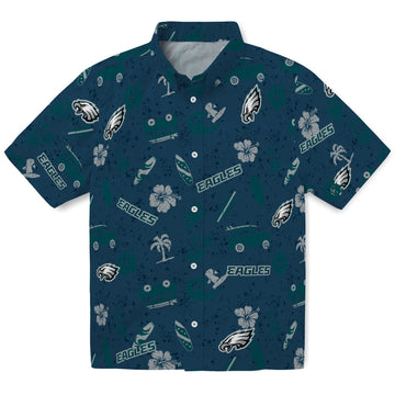 Philadelphia Eagles Hawaiian Shirt - Beach Vibe | Moonbestprint