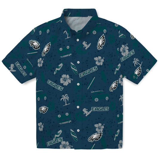 Philadelphia Eagles Hawaiian Shirt - Beach Vibe | Moonbestprint