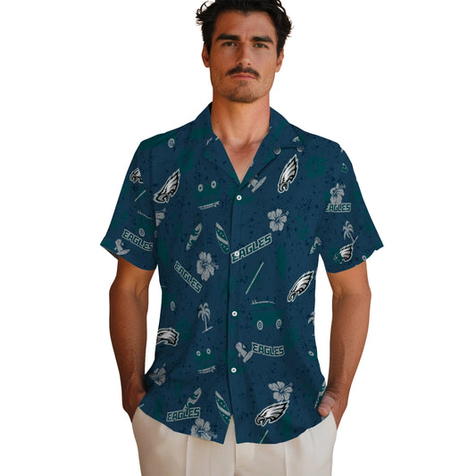 Philadelphia Eagles Hawaiian Shirt - Beach Vibe | Moonbestprint