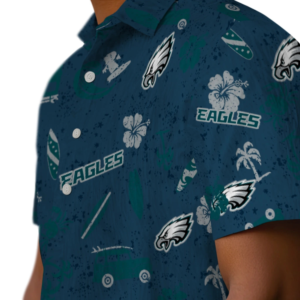 Philadelphia Eagles Hawaiian Shirt - Beach Vibe | Moonbestprint