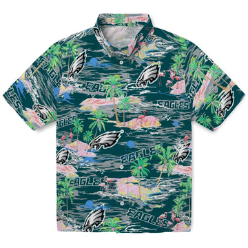 Philadelphia Eagles Flamingo Retreat 2026 Hawaiian Shirt – Moonbestprint