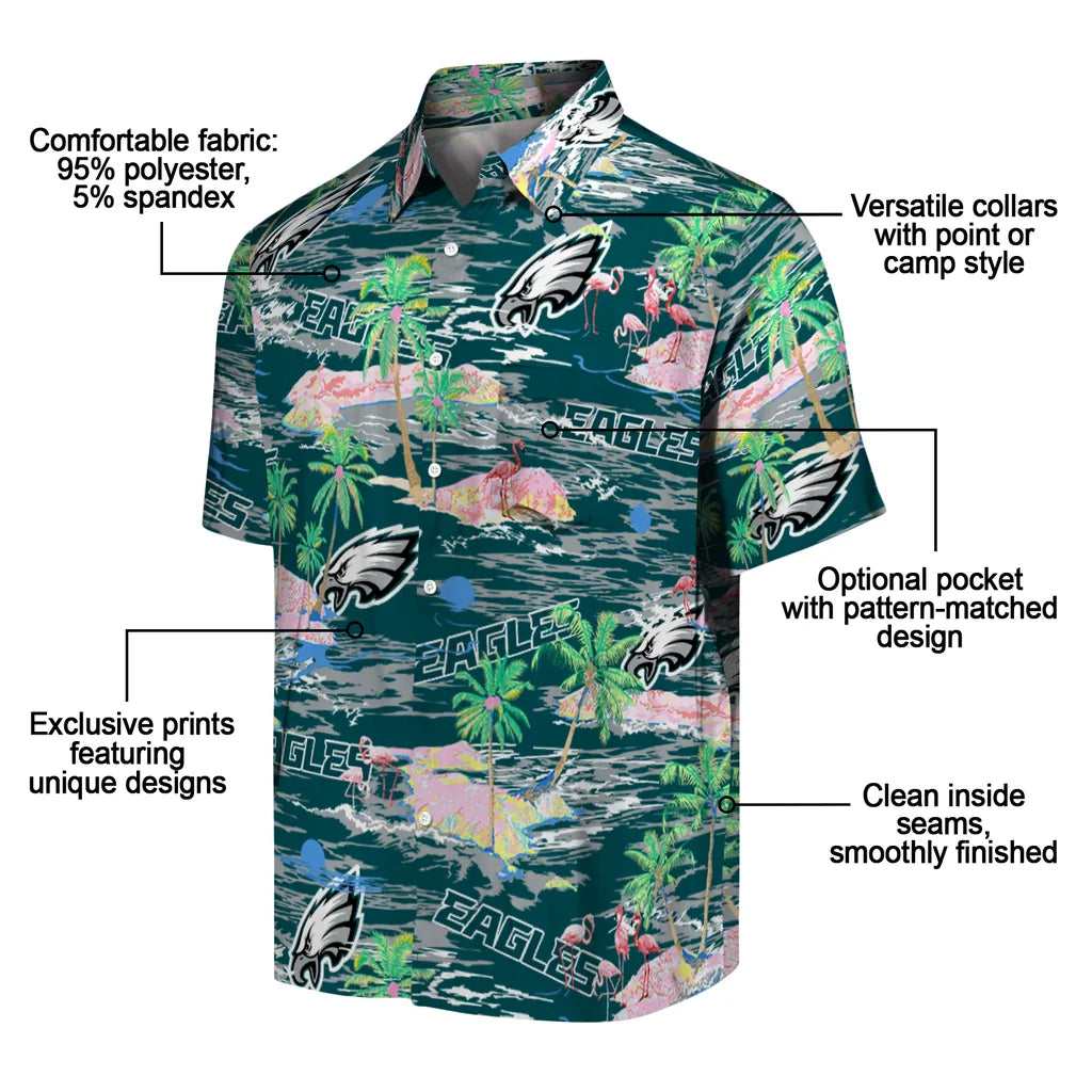 Philadelphia Eagles Flamingo Retreat 2026 Hawaiian Shirt – Moonbestprint