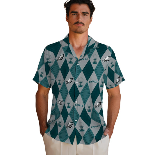 Philadelphia Eagles Hawaiian Shirt - Golfing Plaid | Moonbestprint